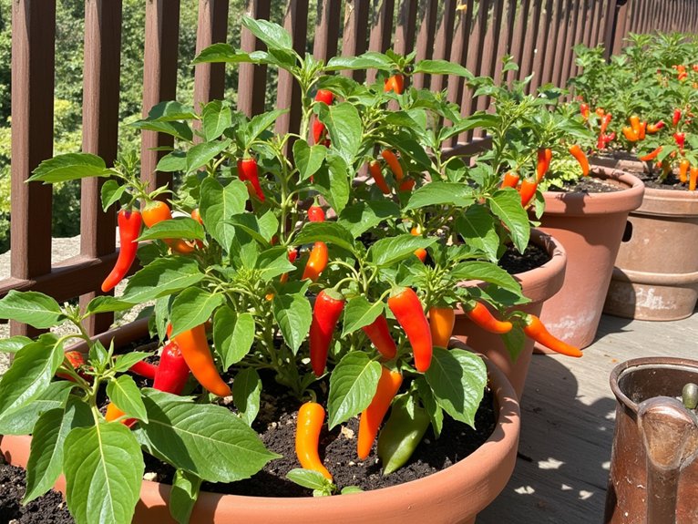 pepper gardening in containers
