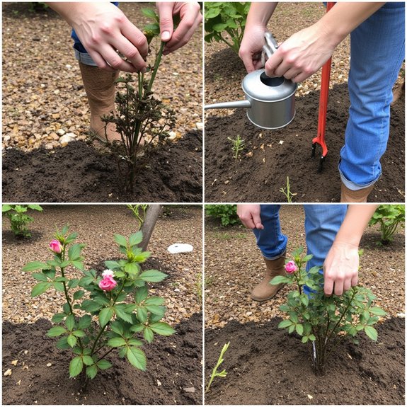 proper backfilling and watering