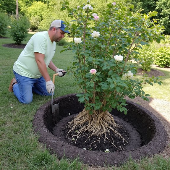properly transplanting rose bushes