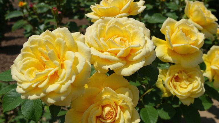 radiant yellow roses garden