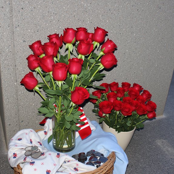 roses symbolize military honor