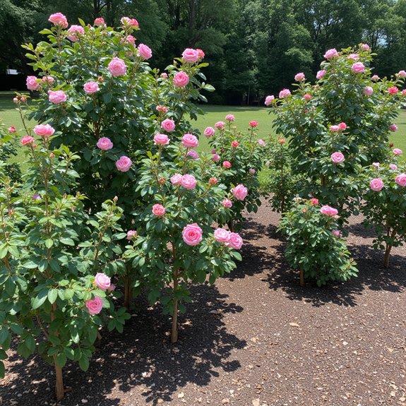 shaded roses require less watering