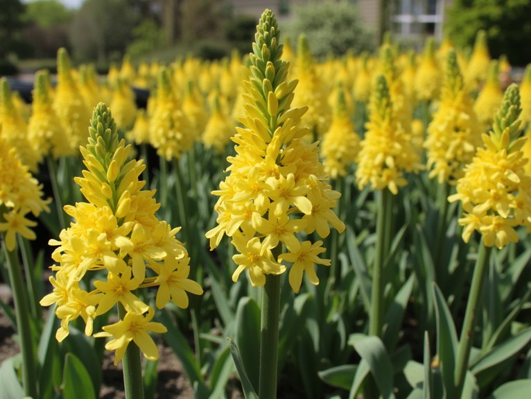short yellow tulip borders