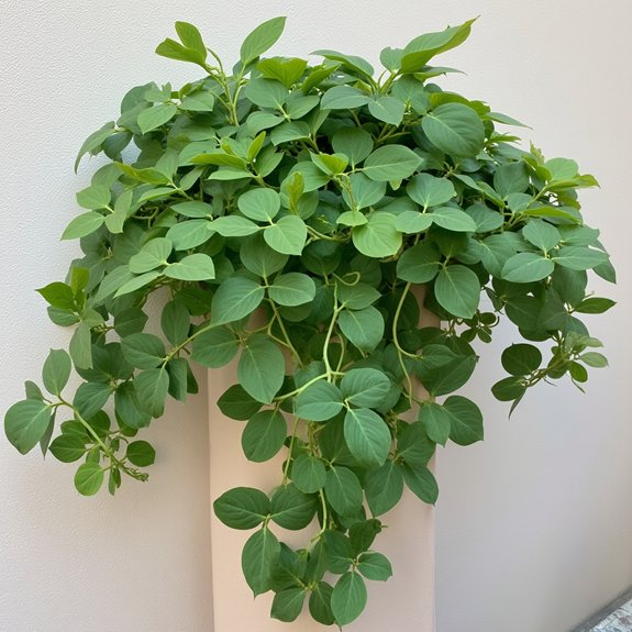 solid green heart shaped leaves