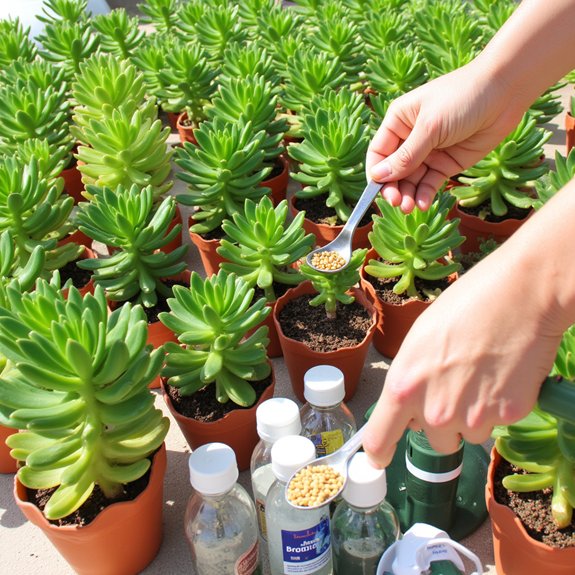 succulents prefer minimal feeding