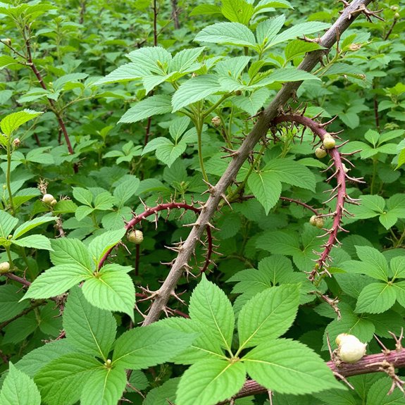 thorny berry plant identification