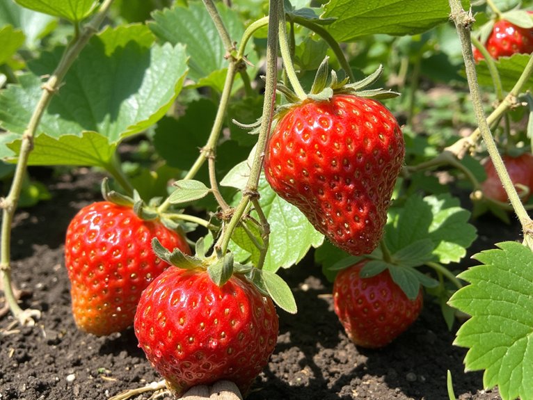 vibrant strawberries for gardening